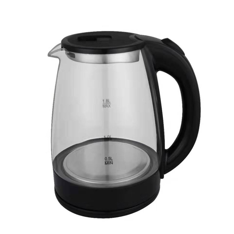 2021 hot sale home electronics kitchen appliances water boiling Transparent High Borosilicate Glass pot Electric Kettle