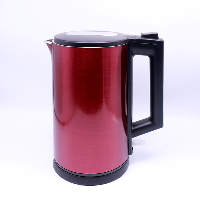 New hot sale home electronics kitchen appliances double layer Stainless steel RED Spray-paint Electric Kettle
